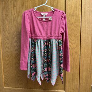 Girls Matilda Jane Once Upon a Time Winding Road Patchwork Tunic Top - Size 6
